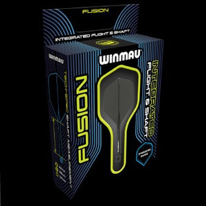 Winmau Fusion Integrated Flight & Shaft Solid Black