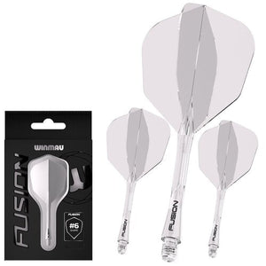 Winmau Fusion Integrated Flight & Shaft Solid WHITE