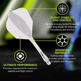 Winmau Fusion Integrated Flight & Shaft Solid WHITE