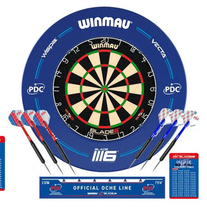 Winmau Blade 6 + PDC Surround Blue Set